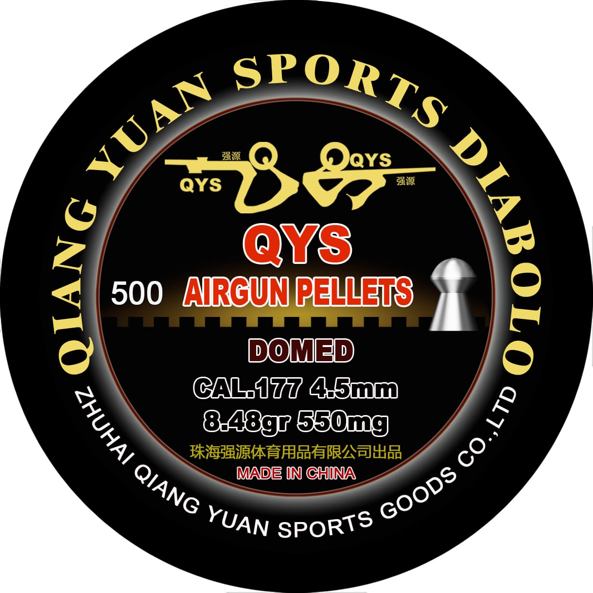 QYS Domed Pellets .177 8.48gr (4.50)