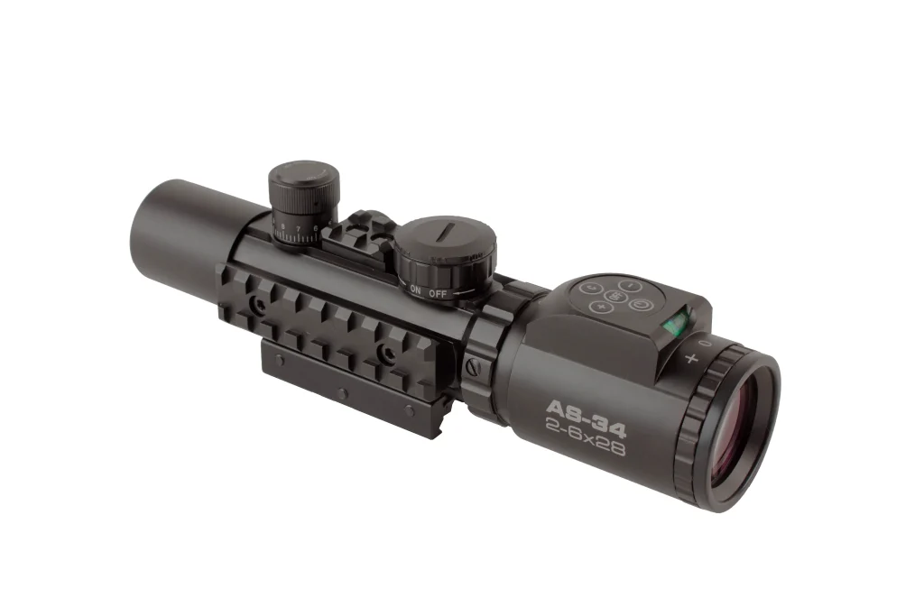 KonusPro AS34 2-6x28mm Scope Illuminated Mil-Dot Reticle - View #5