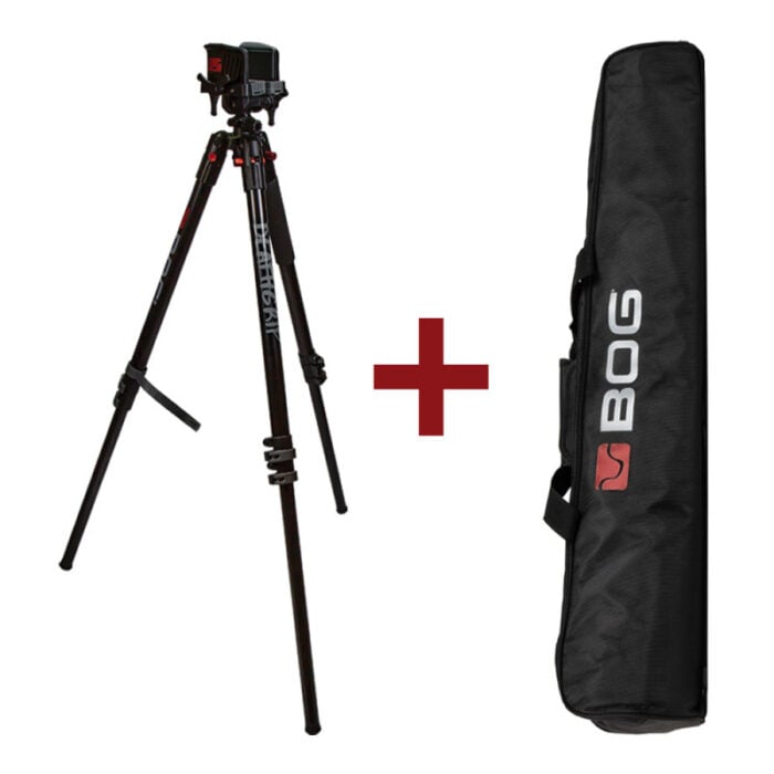 Bog DeathGrip Clamping Aluminium Tripod Shooting Stick/ Carry Bag Combo