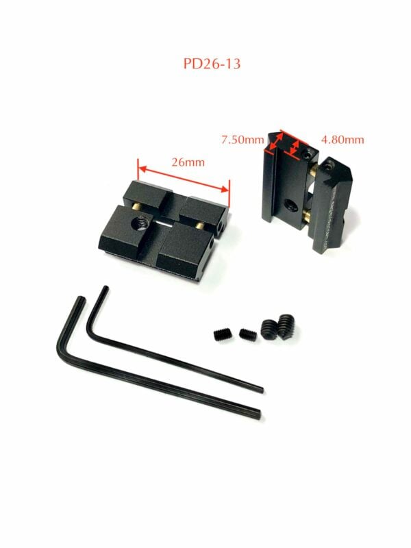 Eagle Vision 26mm 11mm/13mm Dovetail to Picatinny Rail Adapter - Image 3