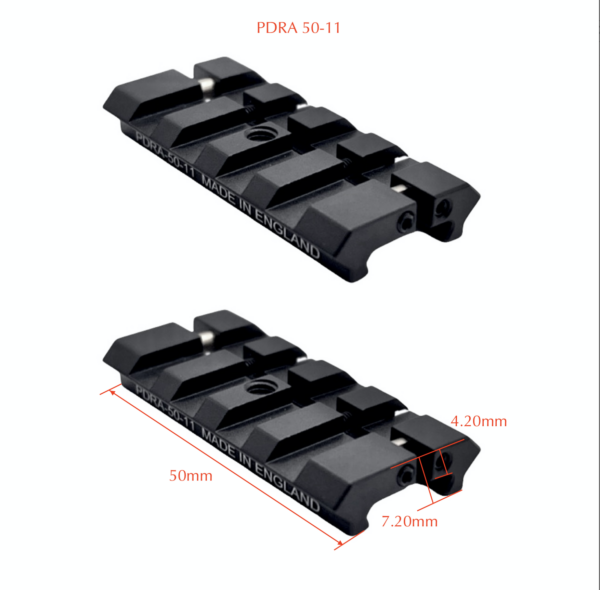Eagle Vision 50mm 11mm/13mm Dovetail to Picatinny Rail Adapters - Image 4
