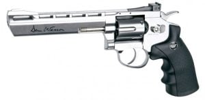 DAN WESSON 6" SILVER REVOLVER