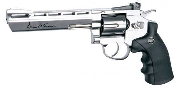 DAN WESSON 6" SILVER REVOLVER
