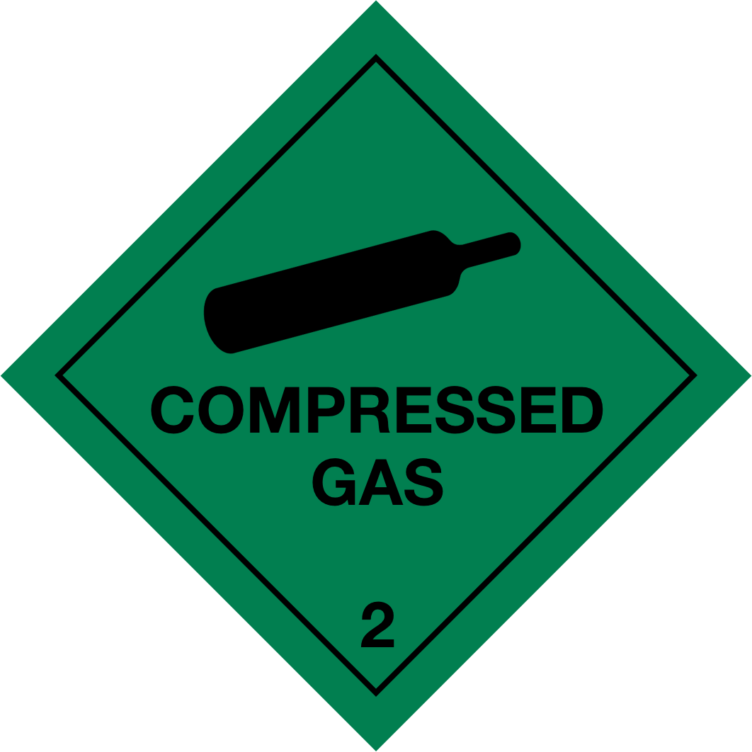 Best Fittings Compressed Gas Warning Sign