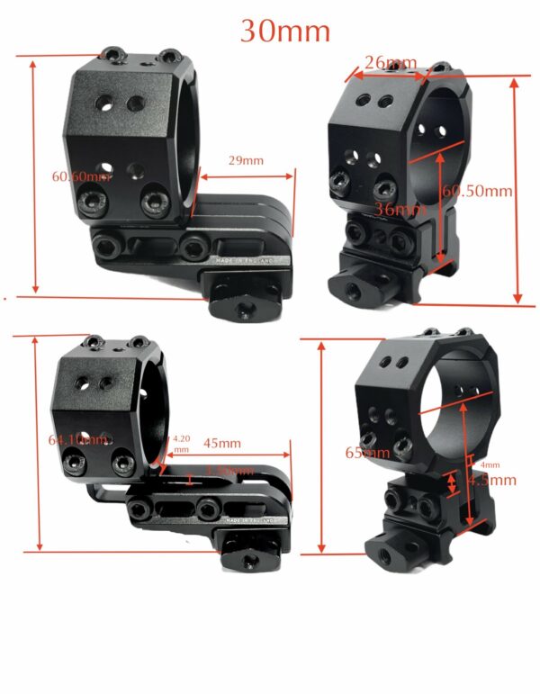 Eagle Vision Backward Infinity Elevation Adjustable Scope Mount Picatinny - Image 6
