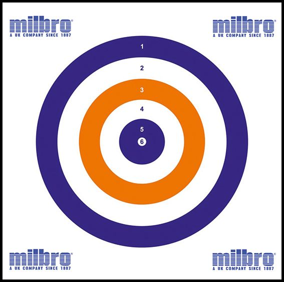 Milbro 17cm Card Targets x 100