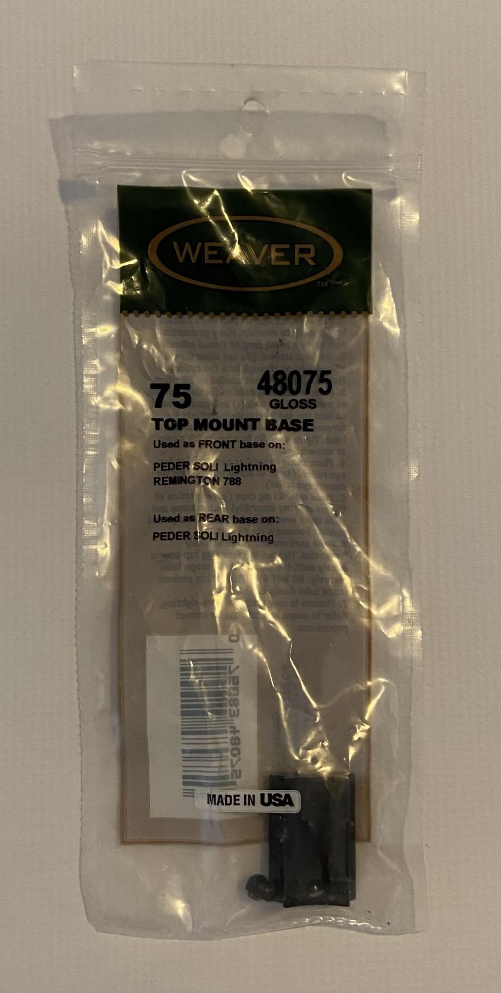 Weaver Top Mount Base - 75