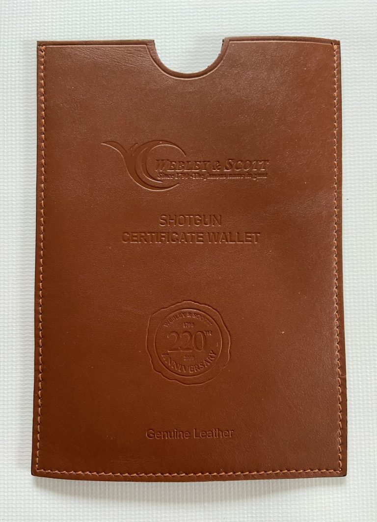 Webley and Scott Shotgun Certificate Wallet