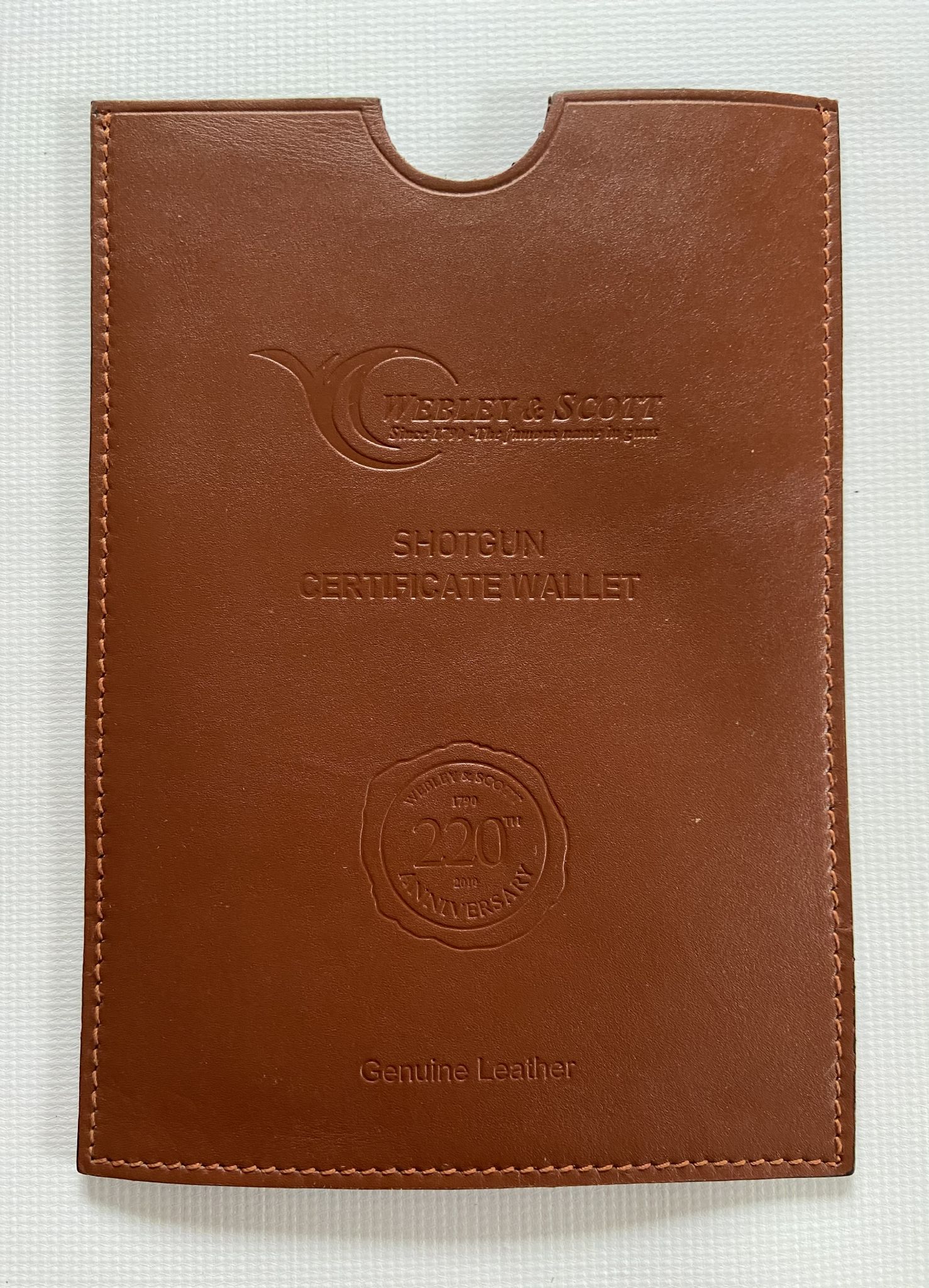 Webley and Scott Shotgun Certificate Wallet